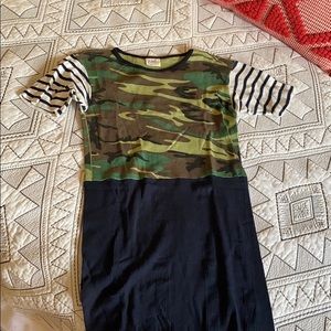Edith A Miller mixed media T-shirt dress - NWOT